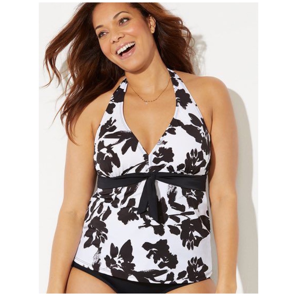 Swimsuits For All Raven Halter Tankini Top Size 18